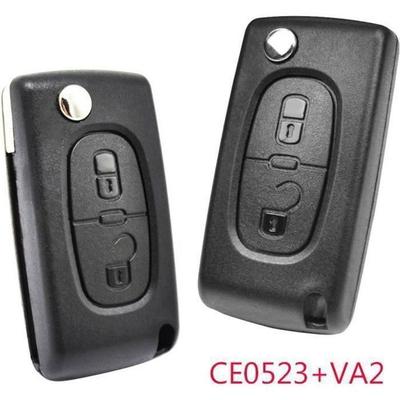 Capa de chave de carro de silicone de 2 botões para Peugeot 308 207 307 3008 5008 807 Expert Citroën C2 C3 Picasso C4 C8 CE0523