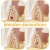 Wooden Bear Family Statue, Family Art Puzzle, Desk Ornament, Wooden Family Heart Puzzle, Home Decoration, Birthday Gift