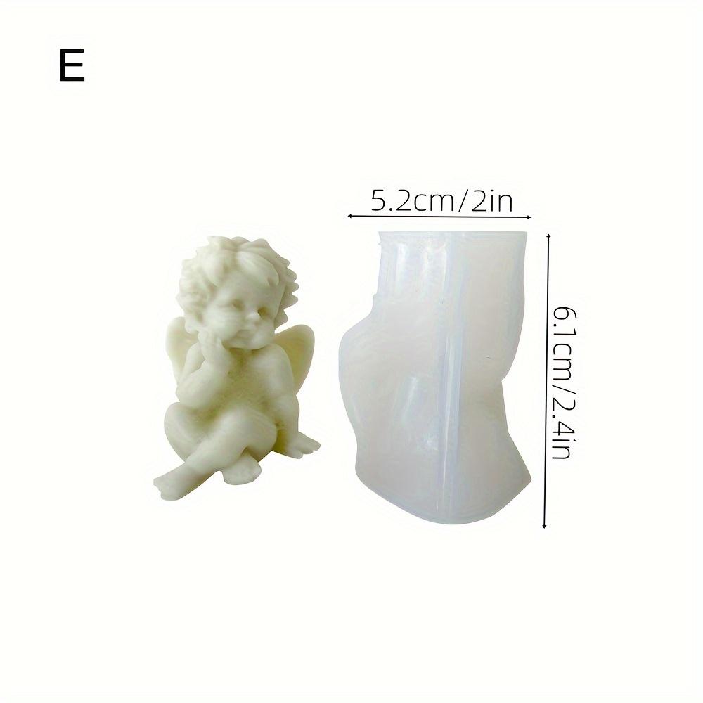 1pcs Candle Making Resin Mold Cute Angel Scented Candle Silicone Mold Homemade Winged Angel Candle Mold Cake Chocolate Soap Mold