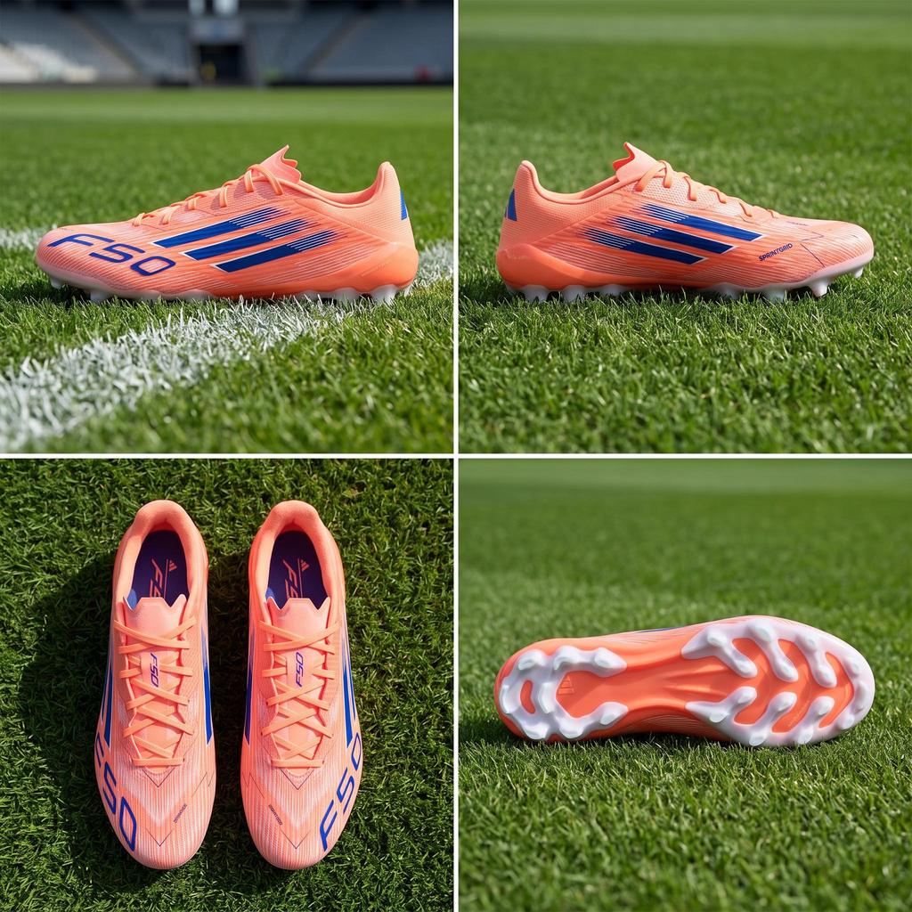 adidas F50 Liga Sapatos de Futebol Clássicos Confortáveis Unissex Sapatos de Futebol Laranja JH7738