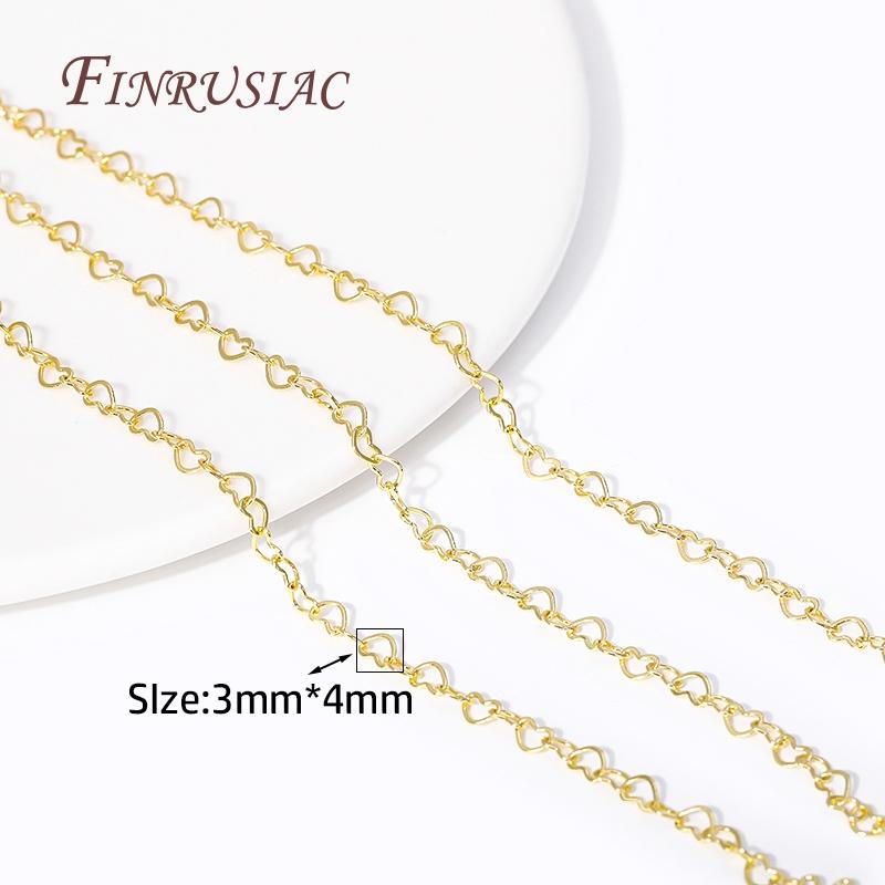 Chain For Needlework 18K Gold Plated Polishing Necklace Chain Accessories,DIY Jewelry Making Supplies Bulk Metal Chains