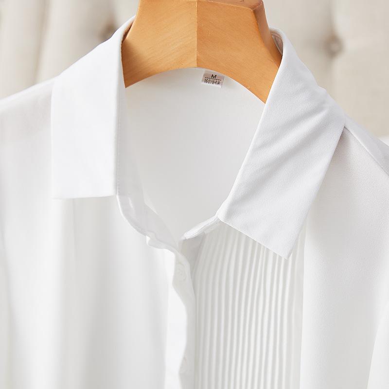 Women's Long-sleeved Autumn New Simple Commuter Top White Shirt
