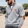 Men's Loose Casual Retro Patch Patchwork Hoodie
