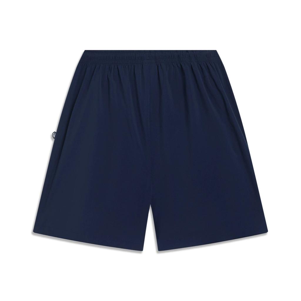 Li Ning Badfive Letter Print Drawstring Sports Shorts Men Shorts Deep-Navy-Blue AKST511-8
