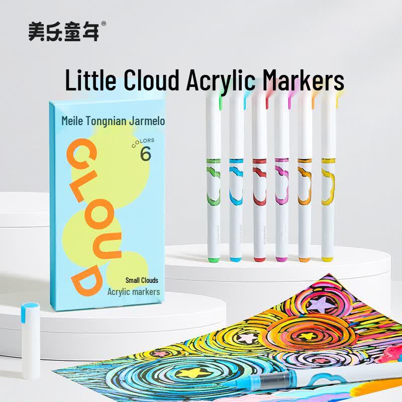 Meile Small Cloud Washable Acrylic Marker Pens for Kids