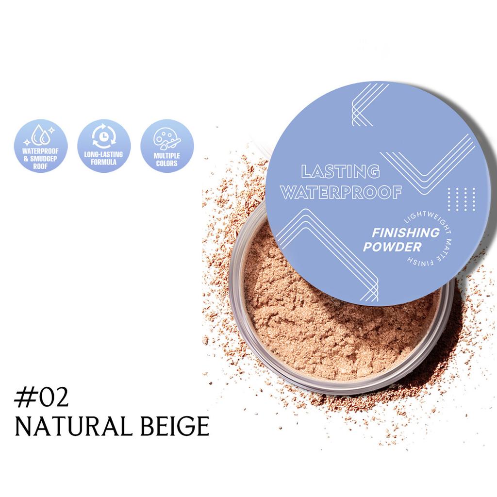 Sweatproof Matte Loose Powder for Face, Lightweight Setting & Concealing, All-Day Wear