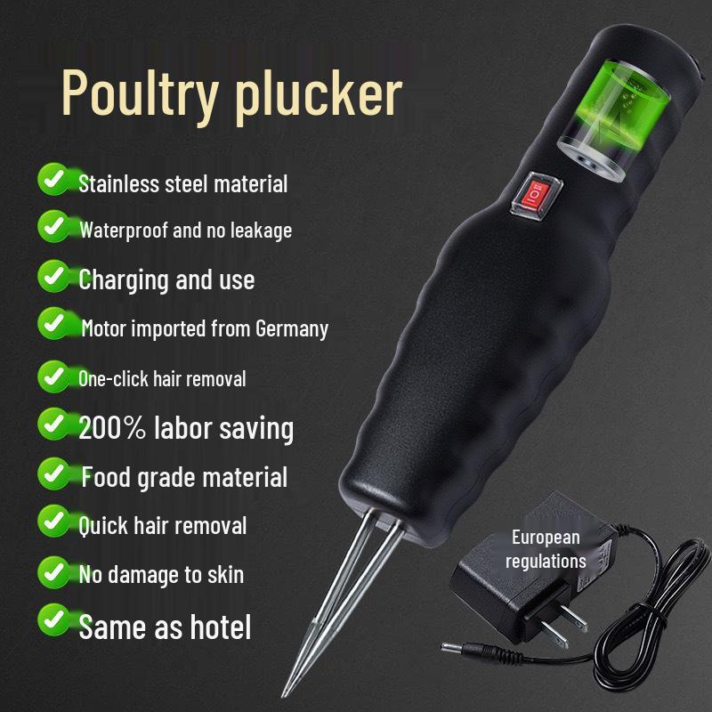 Wasserdichter Elektrischer Geflügel-Federrupfer - Handlich & Wiederaufladbar für Hühner, Enten, Gänse