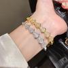 Geometric Cuff Bracelet With Cubic Zirconia For Fashion Casuals