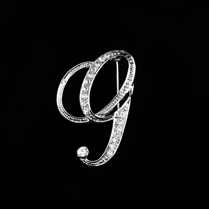 Minimalist Rhinestone Alphabet Brooch: Elegant Geometric Pin for Sweaters or Coats