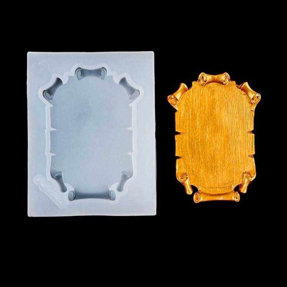 4Pcs Vintage Air Dry Clay Molds Baroque Silicone Frame Molds Photo Frame Molds  Chocolate Making
