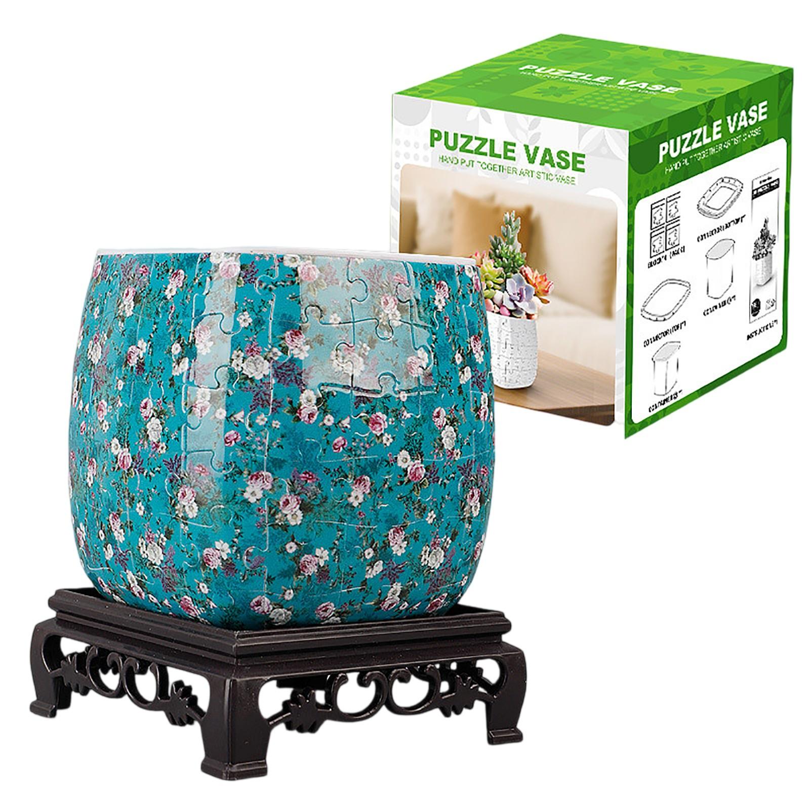 

3D Пазл Дом Ваза Декоративный Элемент – DIY Цветочный Контейнер Для Декора Гостиной One Size