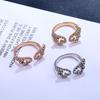 Korean Style Angel Wings Zirconia Open Ring – Women's Fashion Accessory