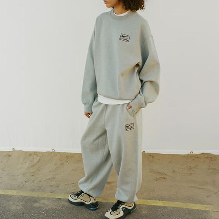 Stussy X Nike Fleece Pant Dark Grey Heather Unisex Bottoms DO9340-063