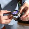 Business Casual Mechanical Wristwatch for Men Leather Band 41mm Case Water Resistant Luminous