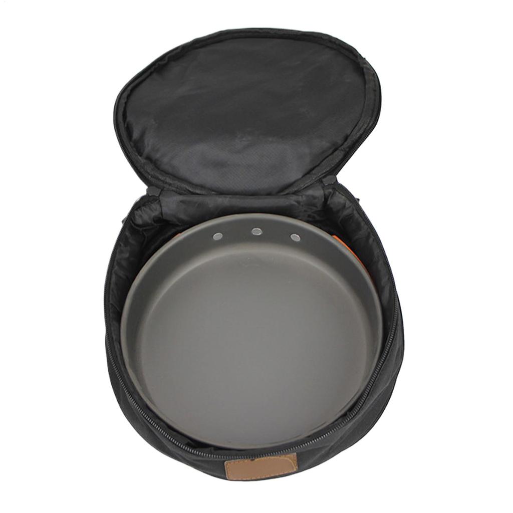 Camp-Utensil Organizer Tableware Carry Bag For Camping High Capacity Round Cookware Pouch For Barbecue Gatherings Mountaineering