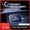 Innenaufkleber Auto Zubehör Metall USB Typ-C USB-Stick Speicherstick Music Saver Für CT ES GS NX IS250 CT200h IS300