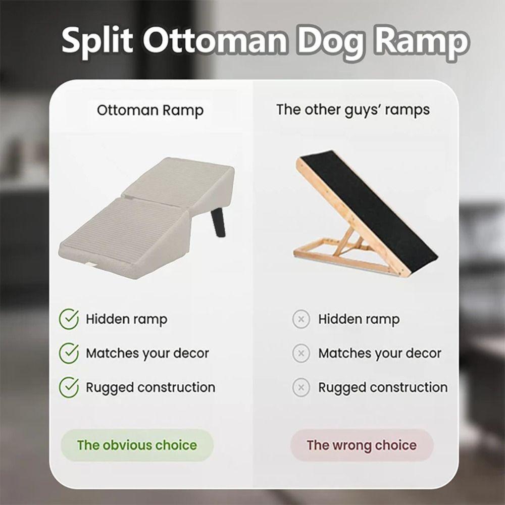 Escalones Plegables para Perros Taburete de Felpa para Patas de Mascotas Nueva Rampa de Escaleras para Perros Interior Hogar