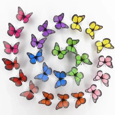 Neues 10er-Set 3D Monarchfalter-Aufkleber Falsche Schmetterlinge Bastelartikel Künstlicher Schmetterling Wanddekoration Für Zuhause Schlafzimmer Hochzeitsparty