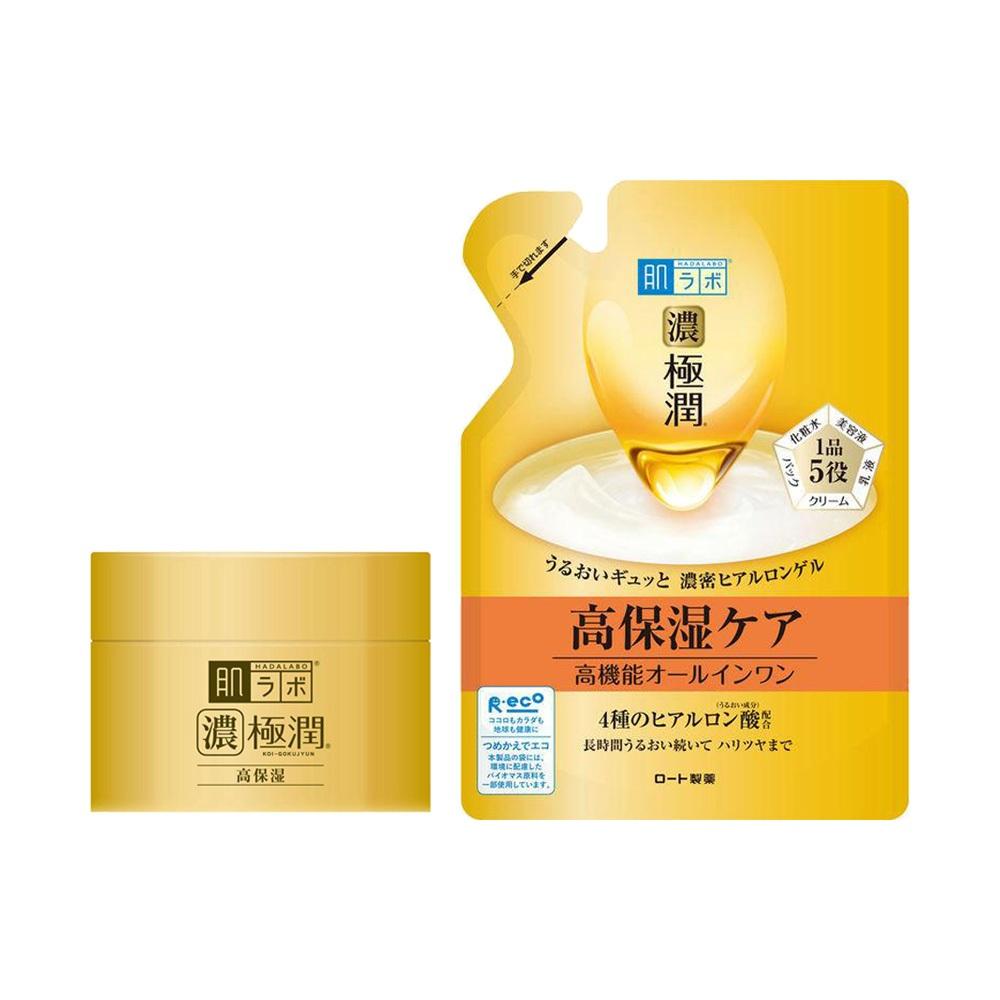 In stock Rohto Hada Labo Rich Gokujun Perfect Gel  100g  Refill 80g