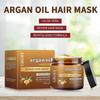 Argan Oil Hair Mask + Silk Bonnet Set, Repair Hair Mask with Jojoba Oil, Aloe Vera & Coconut Oil for Dry Damaged Hair Deep Treatments for All Hair Typ