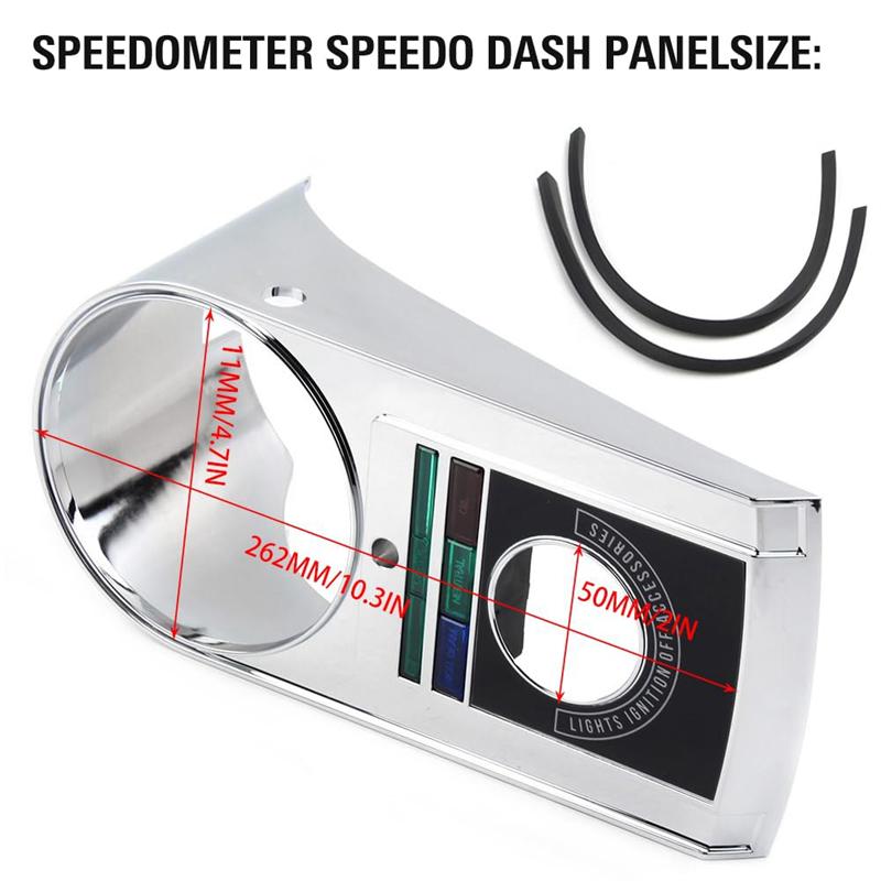 For  Heritage Softail Springer Electra Glide Fat Boy FLSTF Motorcycle Chrome Speedometer Dash Cover Panel