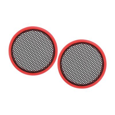 ACROPIX Universal 1.5" Red Car Audio Speaker Cover Mesh Subwoofer Grille Horn Guard Protector - Set of 2