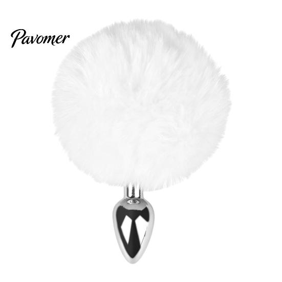 Beginner Friendly Anal Trainer Mini Bunny Tail Butt Plugs, Small Plugs for Beginners, Silicone Compact Stimulating Device Sex Toy with Faux Fur Tail,