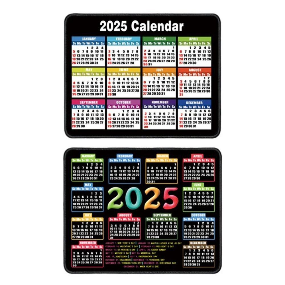 Firkantet 2025 Kalender Musematte Gummi Liten Kontor Musematte Nyttår Musematte Kontorrekvisita