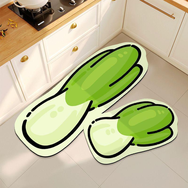 

VIKAMA Vegetable Carpet Creative Floor Mat Doormat Welcome Mat Kitchen Rug Bathroom Mat Rug For Bedroom Carpet For Live Room 40X60CM (1.3X2FT