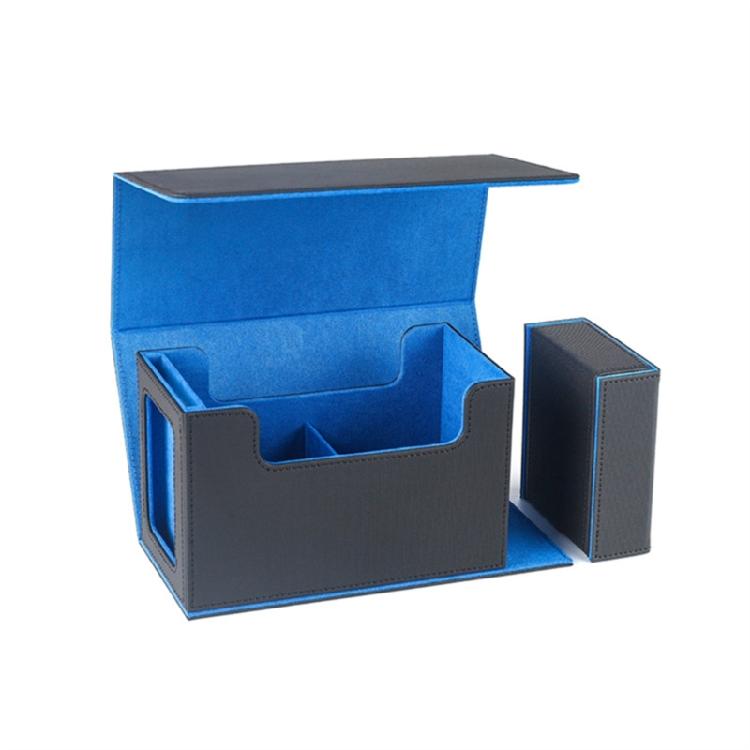 PU Card Deck Box with Dice Tray Game Card Collectors Scratch Resistant Card Storage Case Game Card Carrying Organizers