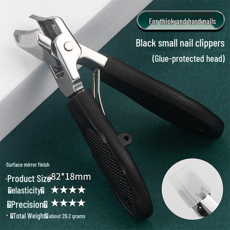 Stainless Steel Slanted Tip Nail Clippers - Large Opening Anti-Splash Cutter for Deep Nail Grooves