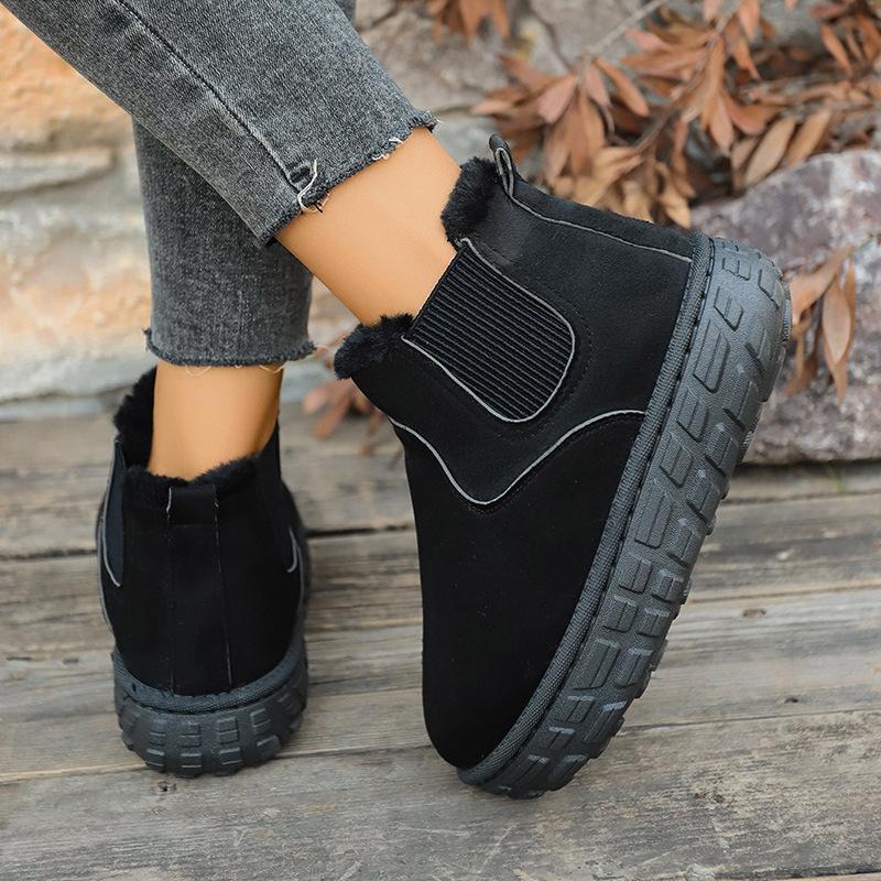 2025 New Fleece Cotton Shoes To Keep Warm, Increase Height, and Wear Plus-size Snow Boots for Women