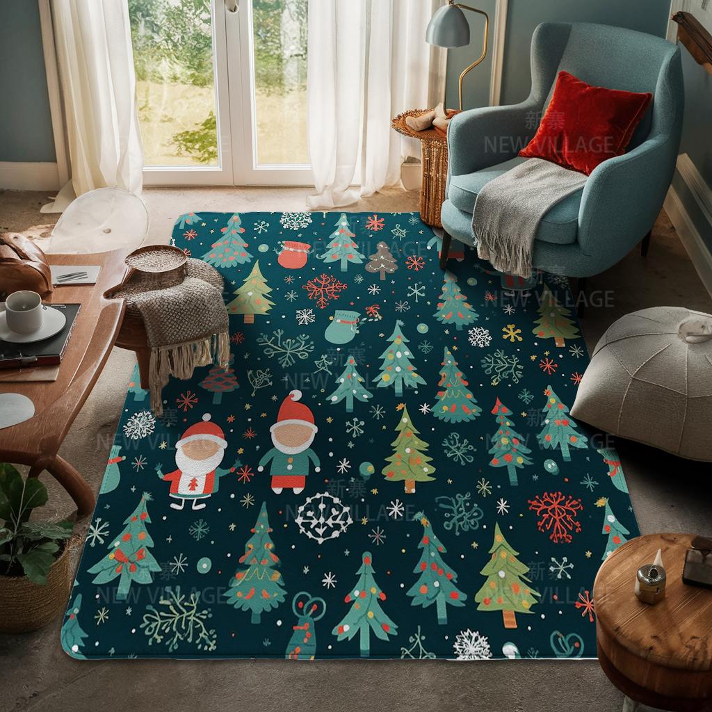 House entrance carpet Home door mat Living Room Bath Foot bathroom non-slip water absorption rugs bath Merry Christmas winter
