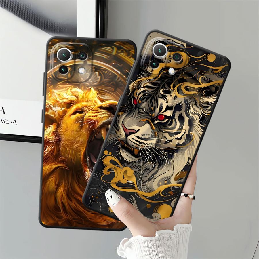 Funda Phone Cover Case for Xiaomi Mi 11 11T 13 Lite 14 12X 10T 12 12T Pro Cool Tiger Lion