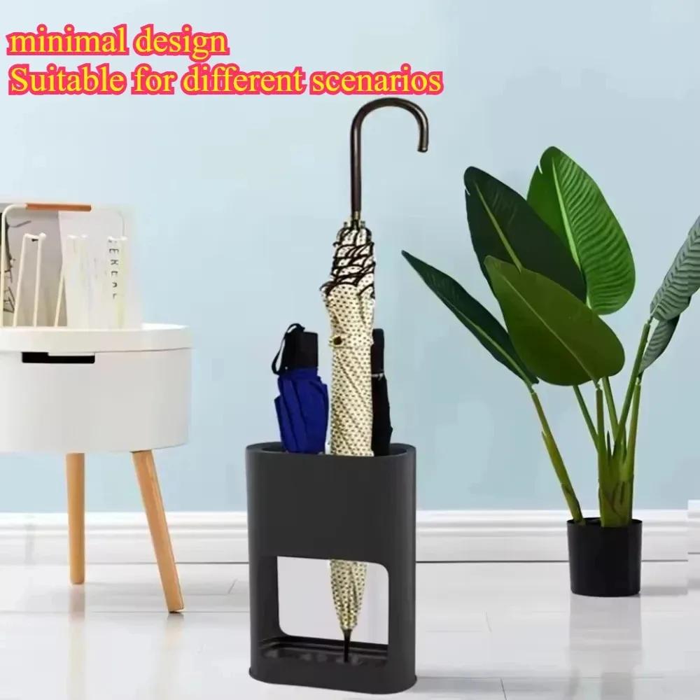 Umbrella Storage Rack Creative Umbrella Organizer Stand with Non-Slip Soft Cushion Drip Tray Solid Color Rain Cover Organizer