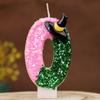 Sequin Number Birthday Candle 0-9 Creative Cake Decoration First Year Number Candle Wizard Hat