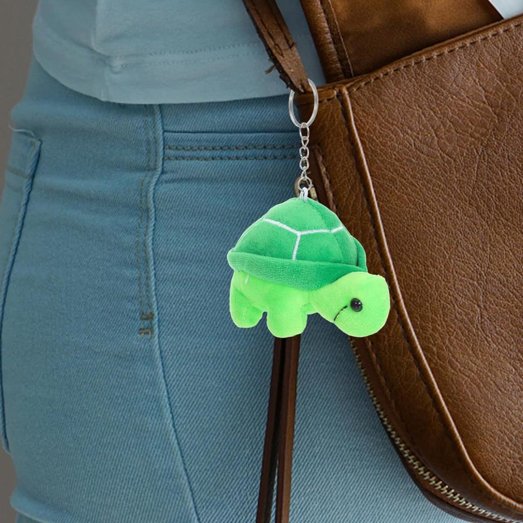 Lurrose Plush Turtle Cute Cartoon Lightweight and Animal Gift 3-Piece Keychain, Design, Portable, Ornament, Accessory, Bag, Key,