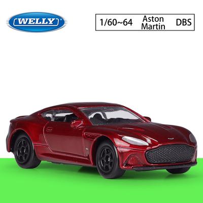 Escala 1/60 Welly Aston Martin DBS Superleggera Modelo de carro em liga metálica Diecasts Veículos de brinquedo de metal Modelo de carro Coleção de alta simulação Presentes para crianças