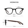 Trendy Anti Blue Light Wooden Grain Leg TR90 Glasses, Men Women Big Square Blue Ray Blocking for Computer Glass Frames F83026