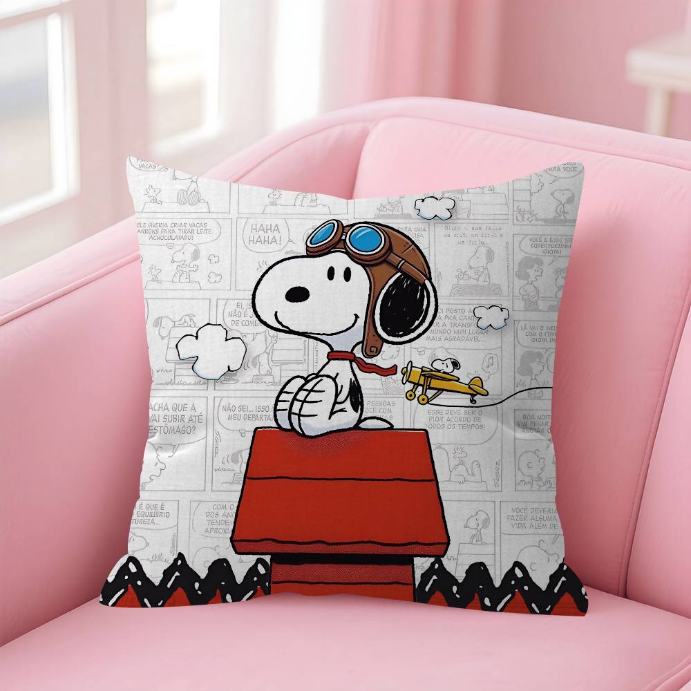 Personalized Pillow Cover Kids Bedroom Wild Party Decor Pillowcase Kid Birthday Shower Gift Cartoon S-Snoopys Dog Cute
