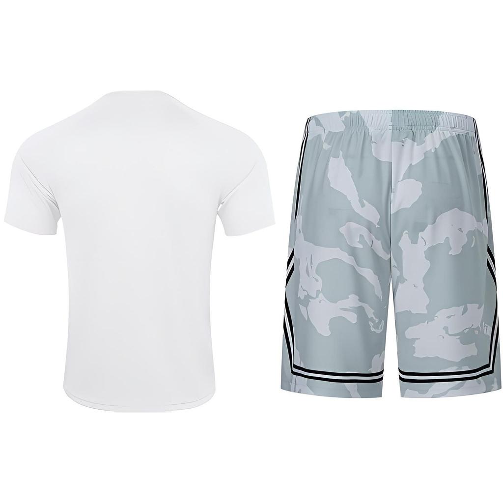 Under Armour Logo Print Breathable Short Sleeve T-Shirt Camouflage Pattern Knitted Shorts Casual Sports Set Men Sets 21500531-100+24500210-100