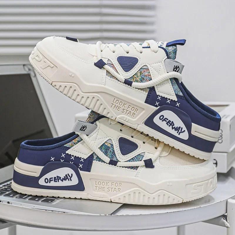 

Модная мужская повседневная обувь, легкие полутапочки, дышащие мужские плоские спортивные туфли, кроссовки, удобные мокасины для вождения 39 синий