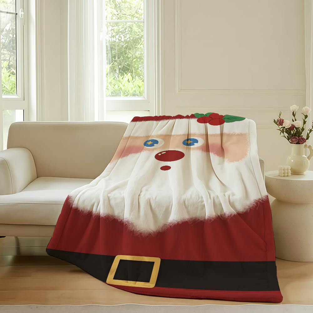 Fashion print Christmas Blanket For Sofa Office Bed Plane Travel Sleep Read Relax Camping Soft And Warm