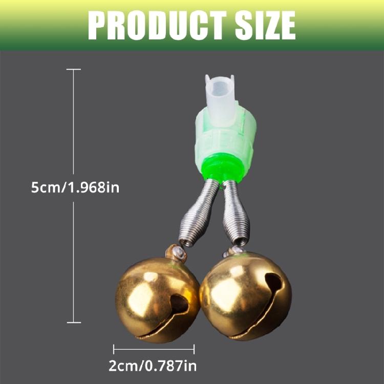 10Pcs Plastic Fishing Rod Alarm Bells Clip Fishing Bites Alarm Double Bells Bites Mark Indicator Fishing Tackle Easy to Use