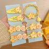 2pcs/set Girls Yellow Star Headwear Cartoon Hair Accessories Lovely Headwear Hairpins Princess Headdress Barrettes