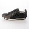 Mobus Men's German Trainer Leather Sneakers, Casual and Sporty, Walking Shoes with Long Legs, Current Model DRESDEN (Black/Charcoal, Japanese Shoe Siz