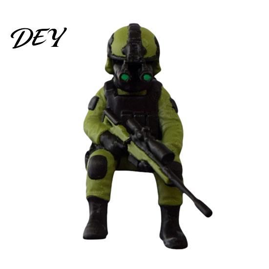 Collectible Military Figurine 3D Printed Soldier Desktop Figurine, Model, Miniature Action Figure Ornament for Home Office Car Decor And Lovers