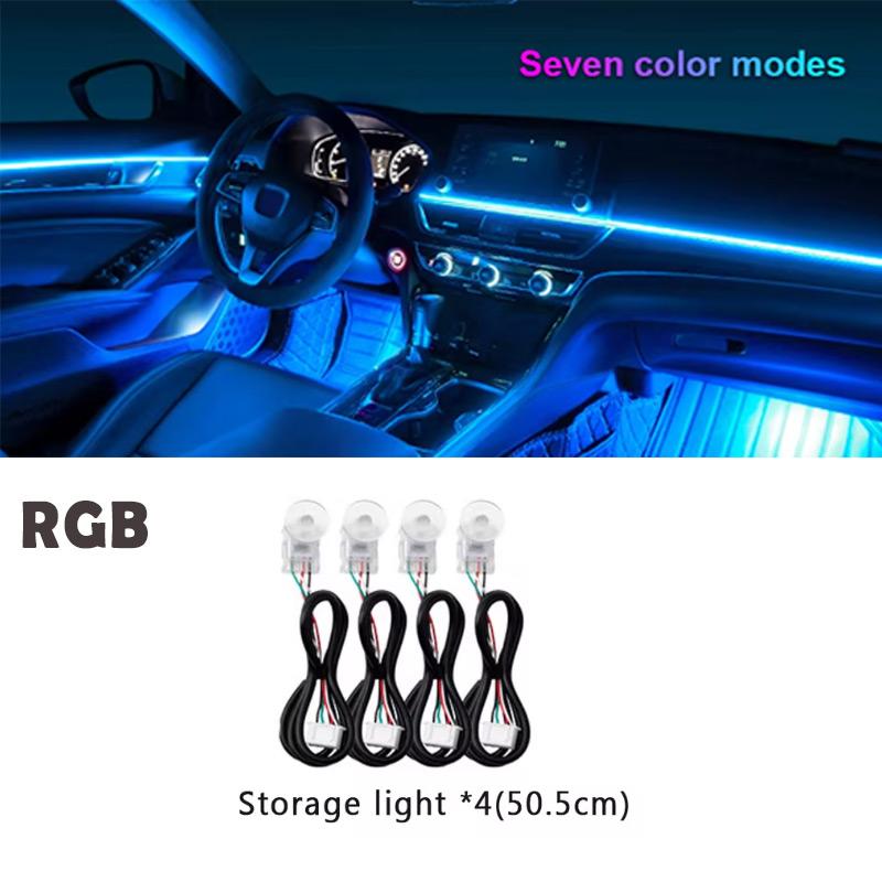 18 in 1 Symphony RGB Atmosphere Lamp Kit Parts Extend Line 20/35/75/110CM Light Strip Main/ Sub Controller storage Light Speaker
