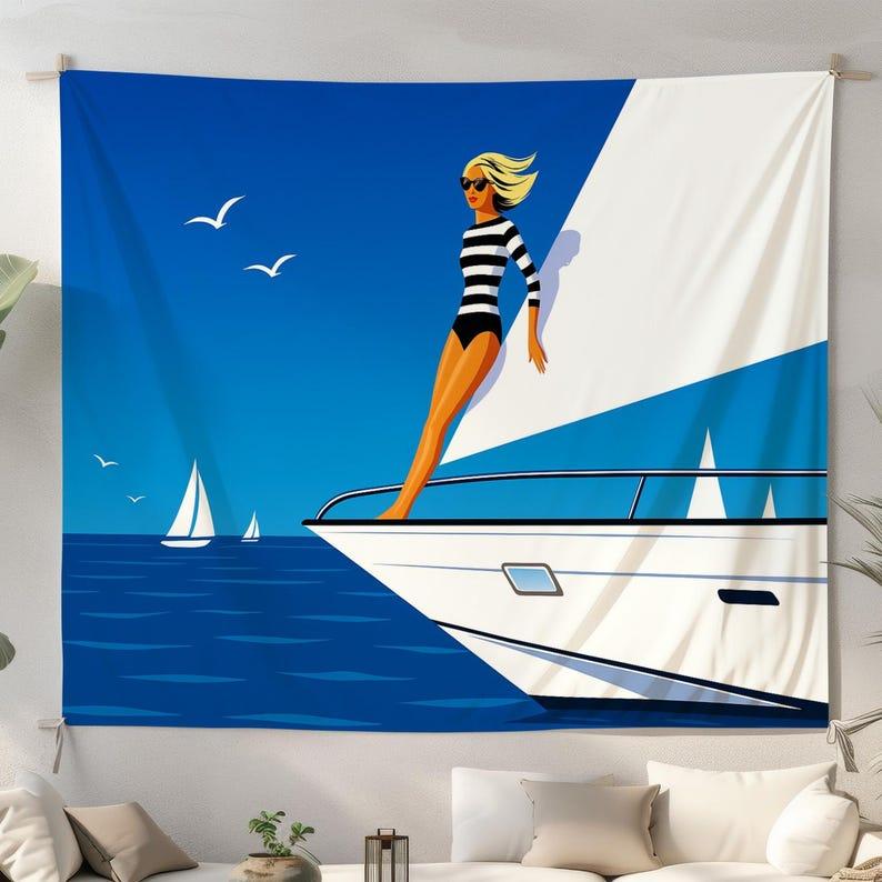 Modern navigation tapestry 75x100 чёрный