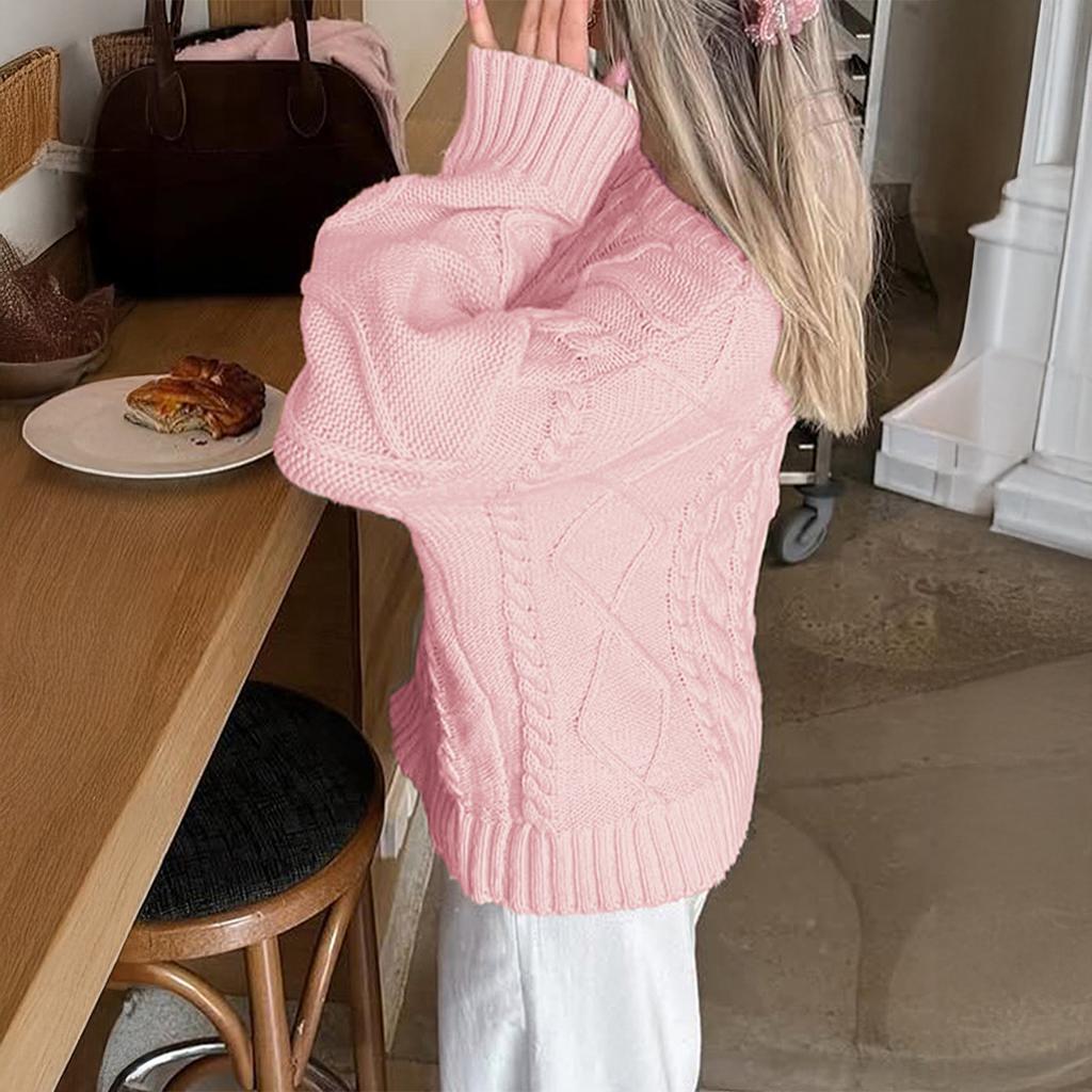 Casual Simple Long-sleeved Sweater for Women 2025 Autumn and Winter